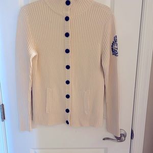 Ralph Lauren , long sleeve sweater, black buttons and logo